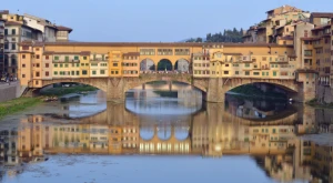Historic Italian bridge spanning a river