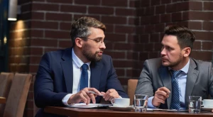 Due investitori durante un incontro professionale