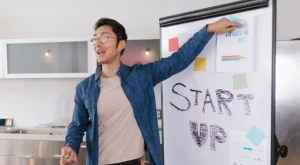 Entrepreneur working on an innovative project