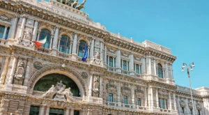 The Italian Constitutional Court building in Rome, which issued the order referring questions on Italian citizenship by descent to the Court of Justice of the European Union